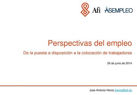 Perspectivas del empleo