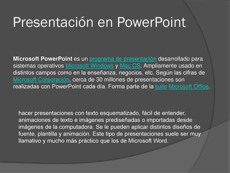 Presentación en PowerPoint