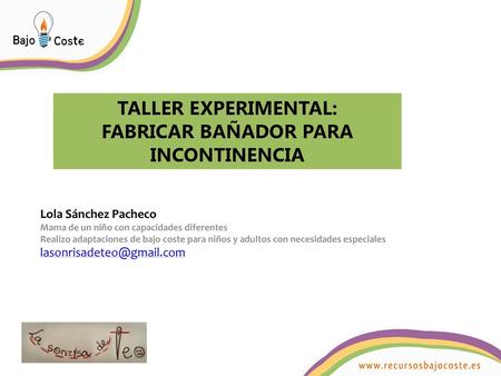 FABRICAR BAÑADOR PARA INCONTINENCIA