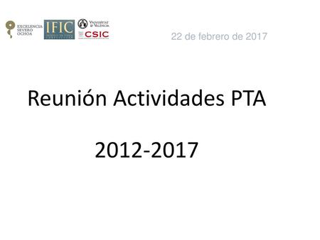 Reunión Actividades PTA