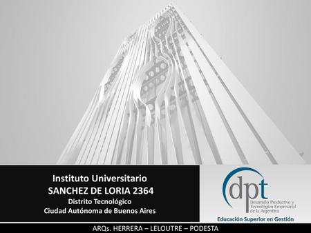 Instituto Universitario SANCHEZ DE LORIA 2364