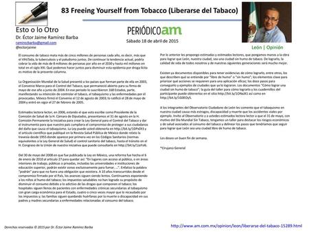 83 Freeing Yourself from Tobacco (Liberarse del Tabaco)