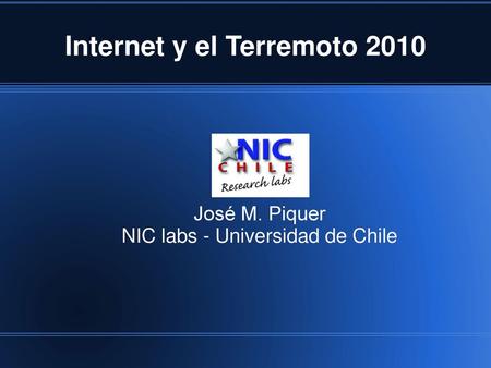 Internet y el Terremoto 2010