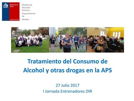 Tratamiento del Consumo de Alcohol y otras drogas en la APS
