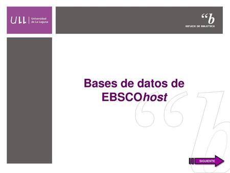 Bases de datos de EBSCOhost