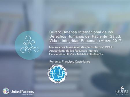 Curso: Defensa Internacional de los