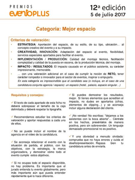 Categoría: Mejor espacio
