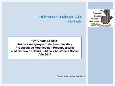 al Ministerio de Salud Pública y Asistencia Social