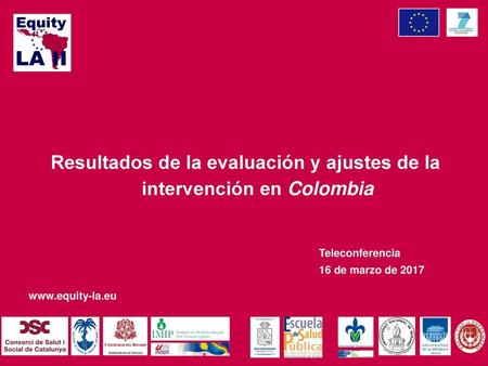 Resultados de la evaluación y ajustes de la intervención en Colombia