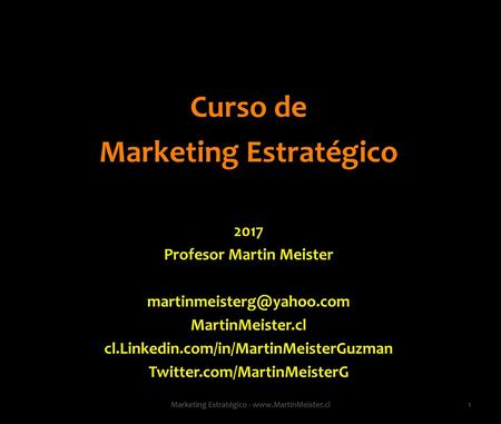Curso de Marketing Estratégico