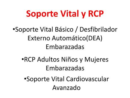 Soporte Vital Cardiovascular Avanzado