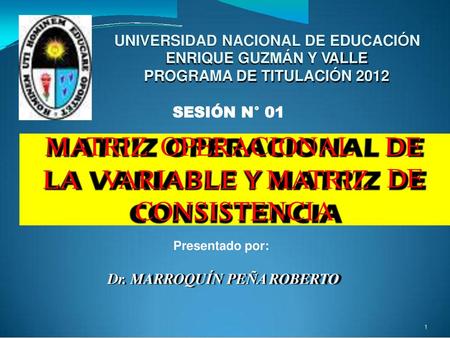 PROGRAMA DE TITULACIÓN 2012