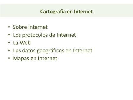Cartografía en Internet