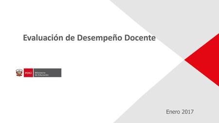 Evaluación de Desempeño Docente
