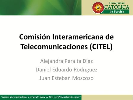 Comisión Interamericana de Telecomunicaciones (CITEL)