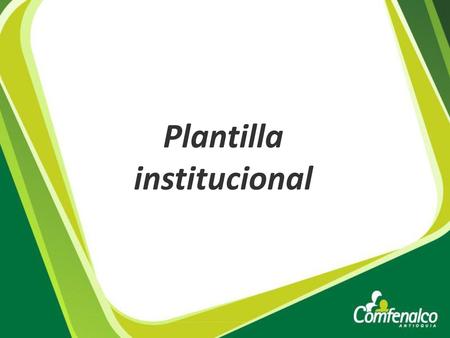 Plantilla institucional
