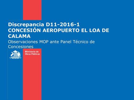 Discrepancia D CONCESIÓN AEROPUERTO EL LOA DE CALAMA