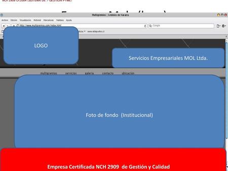 Empresa Certificada NCH 2909 de Gestión y Calidad