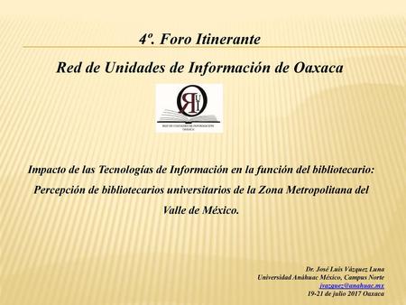 Red de Unidades de Información de Oaxaca