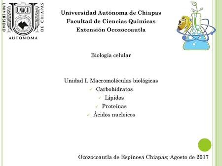 Universidad Autónoma de Chiapas Facultad de Ciencias Químicas