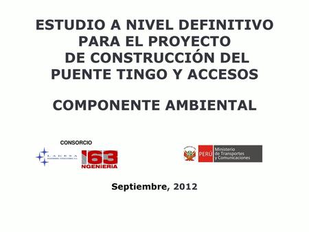 ESTUDIO A NIVEL DEFINITIVO PARA EL PROYECTO