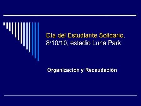 Día del Estudiante Solidario, 8/10/10, estadio Luna Park