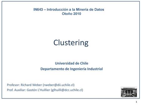 Clustering.