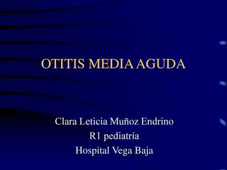 Clara Leticia Muñoz Endrino R1 pediatría Hospital Vega Baja