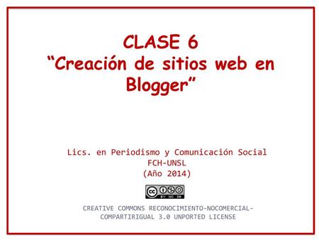 “Creación de sitios web en Blogger”