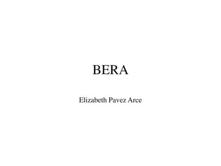 BERA Elizabeth Pavez Arce.