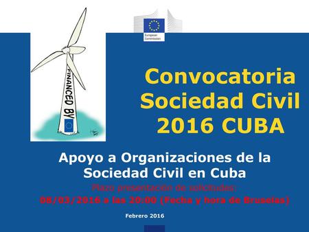 Convocatoria Sociedad Civil 2016 CUBA