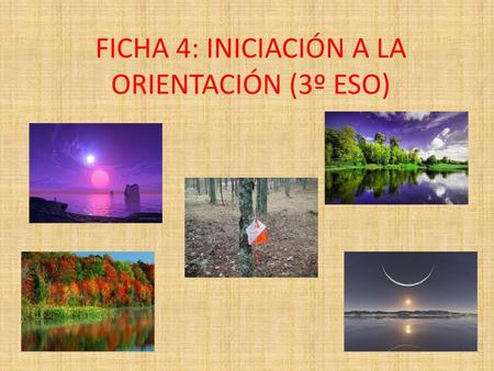 FICHA 4: INICIACIÓN A LA ORIENTACIÓN (3º ESO)