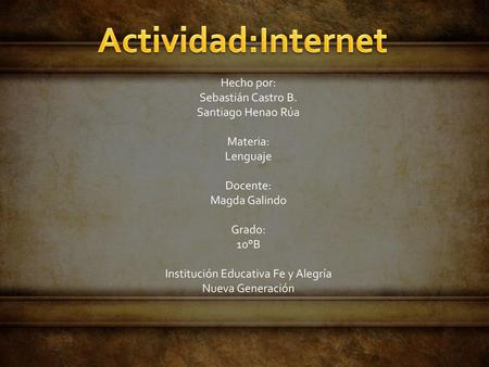 Institución Educativa Fe y Alegría