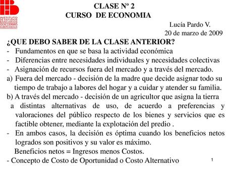 ¿QUE DEBO SABER DE LA CLASE ANTERIOR?