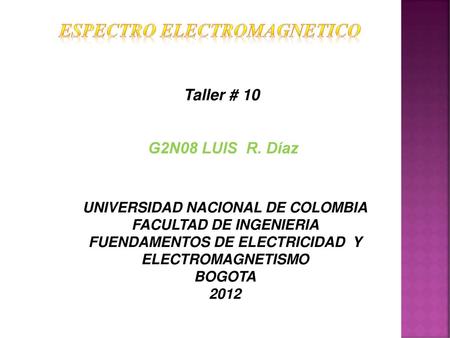 ESPECTRO ELECTROMAGNETICO
