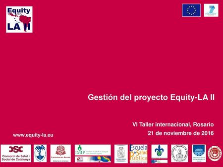 Gestión del proyecto Equity-LA II