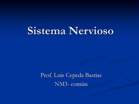 Prof. Luis Cepeda Bastias NM3- común