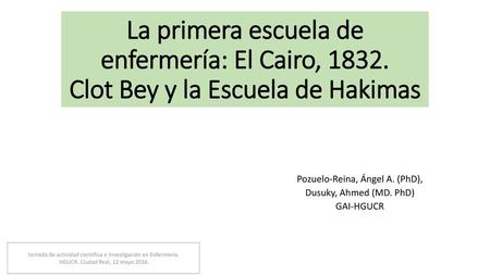 Pozuelo-Reina, Ángel A. (PhD), Dusuky, Ahmed (MD. PhD) GAI-HGUCR
