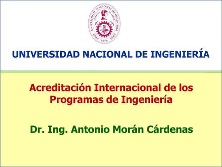 Acreditación Internacional de los Programas de Ingeniería
