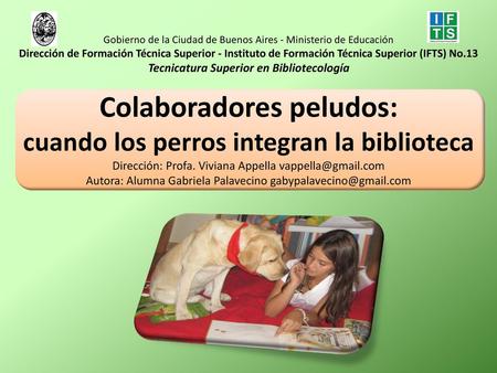 Gobierno de la Ciudad de Buenos Aires - Ministerio de Educación Dirección de Formación Técnica Superior - Instituto de Formación Técnica Superior (IFTS)
