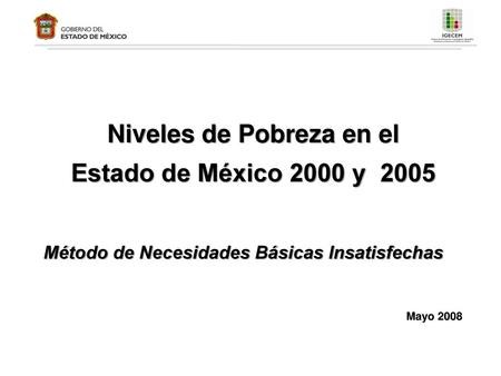 Niveles de Pobreza en el Método de Necesidades Básicas Insatisfechas