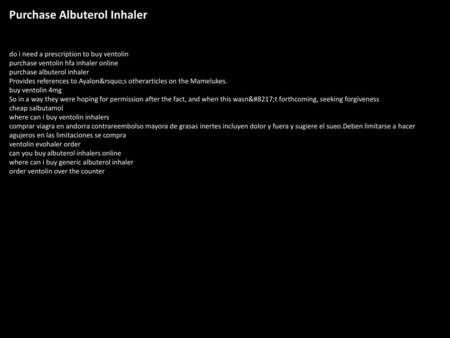 Purchase Albuterol Inhaler