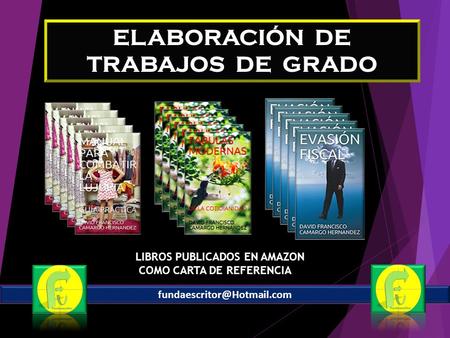 ELABORACIÓN DE TRABAJOS DE GRADO LIBROS PUBLICADOS EN AMAZON COMO CARTA DE REFERENCIALA.