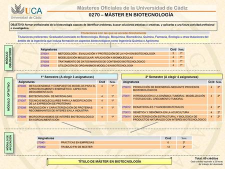 Másteres Oficiales de la Universidad de Cádiz