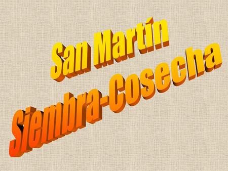 San Martín Siembra-Cosecha.