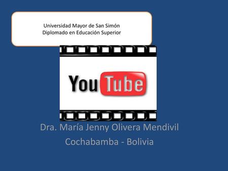 Dra. María Jenny Olivera Mendivil Cochabamba - Bolivia