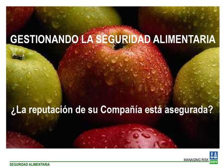 GESTIONANDO LA SEGURIDAD ALIMENTARIA