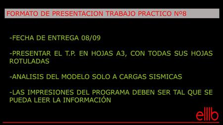 FORMATO DE PRESENTACION TRABAJO PRACTICO Nº8