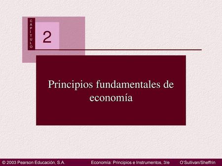 Principios fundamentales de economía