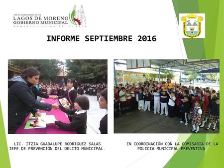 INFORME SEPTIEMBRE 2016 LIC. ITZIA GUADALUPE RODRIGUEZ SALAS